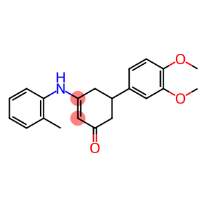 5-(3,4-dimethoxyphenyl)-3-(2-toluidino)cyclohex-2-en-1-one