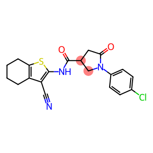 1-(4-chlorophenyl)-N-(3-cyano-4,5,6,7-tetrahydro-1-benzothien-2-yl)-5-oxopyrrolidine-3-carboxamide