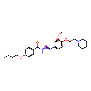 4-butoxy-N'-{3-methoxy-4-[2-(1-piperidinyl)ethoxy]benzylidene}benzohydrazide