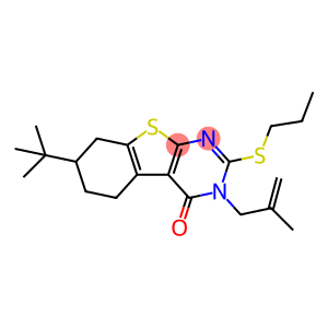 7-tert-butyl-3-(2-methyl-2-propenyl)-2-(propylsulfanyl)-5,6,7,8-tetrahydro[1]benzothieno[2,3-d]pyrimidin-4(3H)-one