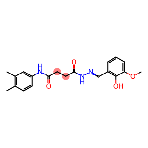 N-(3,4-dimethylphenyl)-4-[2-(2-hydroxy-3-methoxybenzylidene)hydrazino]-4-oxobutanamide