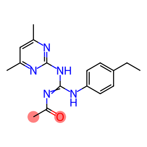 N''-acetyl-N-(4,6-dimethyl-2-pyrimidinyl)-N'-(4-ethylphenyl)guanidine