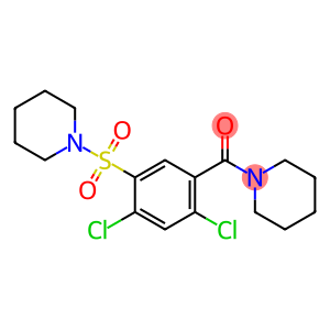 1-{[2,4-dichloro-5-(1-piperidinylcarbonyl)phenyl]sulfonyl}piperidine