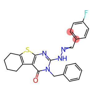 4-fluorobenzaldehyde (3-benzyl-4-oxo-3,4,5,6,7,8-hexahydro[1]benzothieno[2,3-d]pyrimidin-2-yl)hydrazone