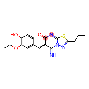 6-(3-ethoxy-4-hydroxybenzylidene)-5-imino-2-propyl-5,6-dihydro-7H-[1,3,4]thiadiazolo[3,2-a]pyrimidin-7-one