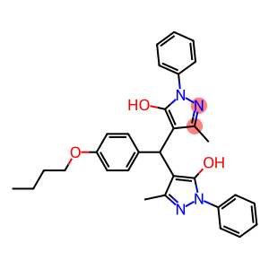 4-[[4-(butyloxy)phenyl](5-hydroxy-3-methyl-1-phenyl-1H-pyrazol-4-yl)methyl]-3-methyl-1-phenyl-1H-pyrazol-5-ol