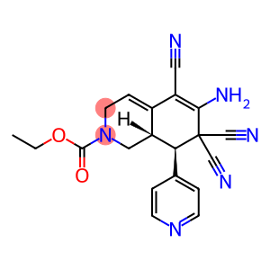 ethyl 6-amino-5,7,7-tricyano-8-(4-pyridinyl)-3,7,8,8a-tetrahydro-2(1H)-isoquinolinecarboxylate