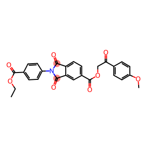2-(4-methoxyphenyl)-2-oxoethyl 2-[4-(ethoxycarbonyl)phenyl]-1,3-dioxo-5-isoindolinecarboxylate