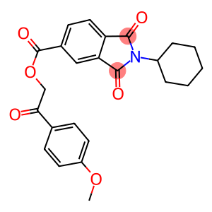2-(4-methoxyphenyl)-2-oxoethyl 2-cyclohexyl-1,3-dioxo-5-isoindolinecarboxylate