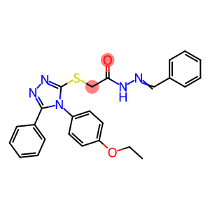 N-[(E)-benzylideneamino]-2-[[4-(4-ethoxyphenyl)-5-phenyl-1,2,4-triazol-3-yl]sulfanyl]acetamide