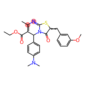 ethyl 5-[4-(dimethylamino)phenyl]-2-(3-methoxybenzylidene)-7-methyl-3-oxo-2,3-dihydro-5H-[1,3]thiazolo[3,2-a]pyrimidine-6-carboxylate