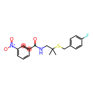 N-(2-[(4-FLUOROBENZYL)SULFANYL]-2-METHYLPROPYL)-3-NITROBENZENECARBOXAMIDE