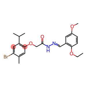 2-(4-bromo-2-isopropyl-5-methylphenoxy)-N'-(2-ethoxy-5-methoxybenzylidene)acetohydrazide