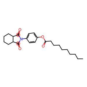 4-(1,3-dioxooctahydro-2H-isoindol-2-yl)phenyl decanoate