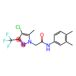 2-[4-chloro-5-methyl-3-(trifluoromethyl)-1H-pyrazol-1-yl]-N-(3,4-dimethylphenyl)acetamide