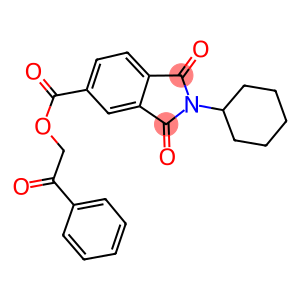 2-oxo-2-phenylethyl 2-cyclohexyl-1,3-dioxo-5-isoindolinecarboxylate