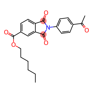 hexyl 2-(4-acetylphenyl)-1,3-dioxoisoindoline-5-carboxylate