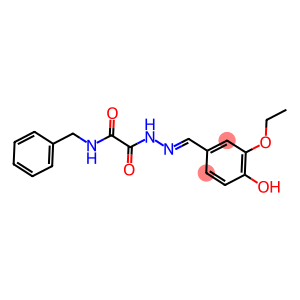 N-BENZYL-2-[2-(3-ETHOXY-4-HYDROXYBENZYLIDENE)HYDRAZINO]-2-OXOACETAMIDE