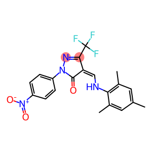 2-{4-nitrophenyl}-4-[(mesitylamino)methylene]-5-(trifluoromethyl)-2,4-dihydro-3H-pyrazol-3-one