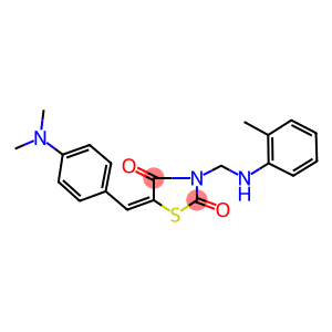 5-[4-(dimethylamino)benzylidene]-3-(2-toluidinomethyl)-1,3-thiazolidine-2,4-dione