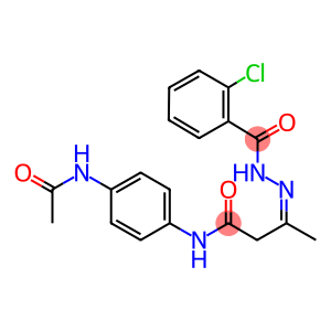 N-[4-(acetylamino)phenyl]-3-[(2-chlorobenzoyl)hydrazono]butanamide