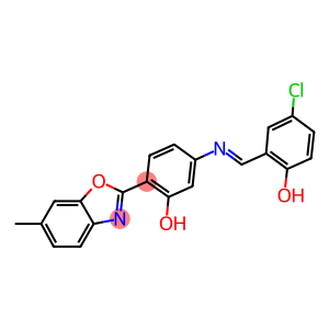4-chloro-2-({[3-hydroxy-4-(6-methyl-1,3-benzoxazol-2-yl)phenyl]imino}methyl)phenol