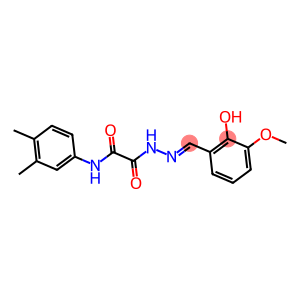 N-(3,4-DIMETHYLPHENYL)-2-[2-(2-HYDROXY-3-METHOXYBENZYLIDENE)HYDRAZINO]-2-OXOACETAMIDE