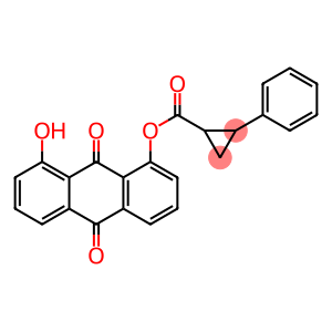 Cyclopropanecarboxylic acid, 2-phenyl-, 9,10-dihydro-8-hydroxy-9,10-dioxo-1-anthracenyl ester