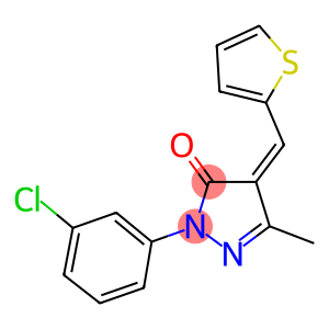 2-(3-chlorophenyl)-5-methyl-4-(2-thienylmethylene)-2,4-dihydro-3H-pyrazol-3-one