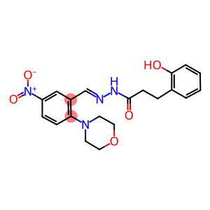 N'-[5-nitro-2-(4-morpholinyl)benzylidene]-3-(2-hydroxyphenyl)propanohydrazide