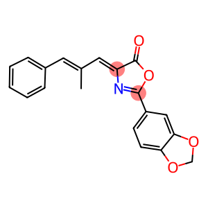 2-(1,3-benzodioxol-5-yl)-4-(2-methyl-3-phenyl-2-propenylidene)-1,3-oxazol-5(4H)-one