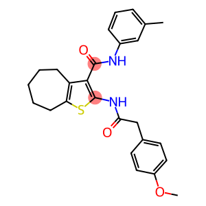 2-{[(4-methoxyphenyl)acetyl]amino}-N-(3-methylphenyl)-5,6,7,8-tetrahydro-4H-cyclohepta[b]thiophene-3-carboxamide