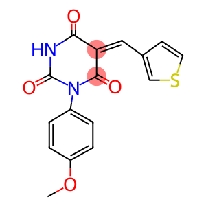 1-(4-methoxyphenyl)-5-(3-thienylmethylene)-2,4,6(1H,3H,5H)-pyrimidinetrione