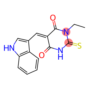 1-ethyl-5-(1H-indol-3-ylmethylene)-2-thioxodihydro-4,6(1H,5H)-pyrimidinedione