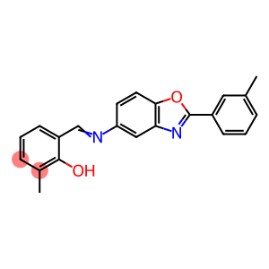 2-methyl-6-({[2-(3-methylphenyl)-1,3-benzoxazol-5-yl]imino}methyl)phenol