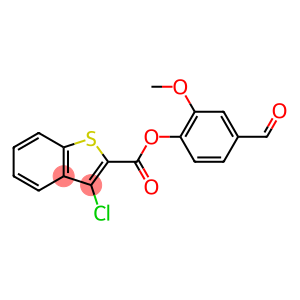 4-formyl-2-methoxyphenyl 3-chloro-1-benzothiophene-2-carboxylate