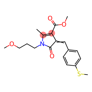 (E)-methyl 1-(3-methoxypropyl)-2-methyl-4-(4-(methylthio)benzylidene)-5-oxo-4,5-dihydro-1H-pyrrole-3-carboxylate