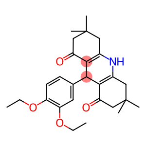 9-(3,4-diethoxyphenyl)-3,3,6,6-tetramethyl-3,4,6,7,9,10-hexahydro-1,8(2H,5H)-acridinedione