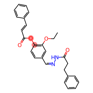 2-ethoxy-4-[2-(3-phenylpropanoyl)carbohydrazonoyl]phenyl 3-phenylacrylate