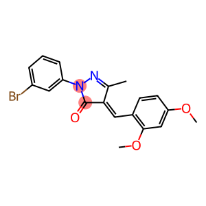 2-(3-bromophenyl)-4-(2,4-dimethoxybenzylidene)-5-methyl-2,4-dihydro-3H-pyrazol-3-one