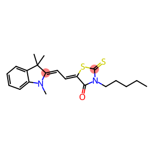 3-pentyl-2-thioxo-5-[2-(1,3,3-trimethyl-1,3-dihydro-2H-indol-2-ylidene)ethylidene]-1,3-thiazolidin-4-one