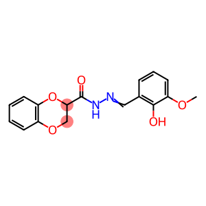 N'-(2-hydroxy-3-methoxybenzylidene)-2,3-dihydro-1,4-benzodioxine-2-carbohydrazide