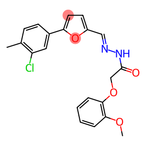 N'-{[5-(3-chloro-4-methylphenyl)-2-furyl]methylene}-2-(2-methoxyphenoxy)acetohydrazide