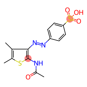 4-{[2-(acetylamino)-4,5-dimethyl-3-thienyl]diazenyl}benzenesulfonic acid