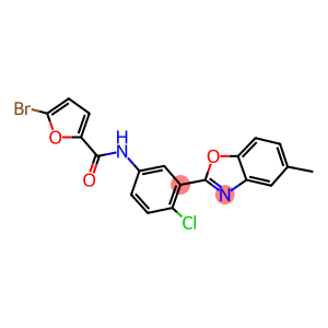 5-bromo-N-[4-chloro-3-(5-methyl-1,3-benzoxazol-2-yl)phenyl]-2-furamide