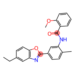 N-[5-(5-ethyl-1,3-benzoxazol-2-yl)-2-methylphenyl]-2-methoxybenzamide