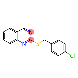 Quinazoline, 2-[[(4-chlorophenyl)methyl]thio]-4-methyl-