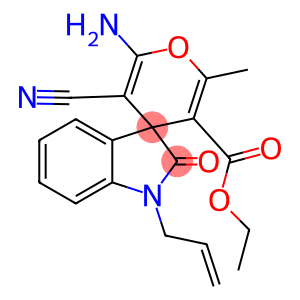 1-allyl-6'-amino-5'-cyano-1,3-dihydro-3'-ethoxycarbonyl-2'-methyl-2-oxospiro[2H-indole-3,4'-(4'H)-pyran]