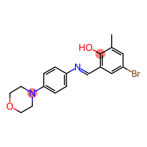 4-bromo-2-methyl-6-({[4-(4-morpholinyl)phenyl]imino}methyl)phenol