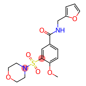 N-(2-furylmethyl)-4-methoxy-3-(4-morpholinylsulfonyl)benzamide